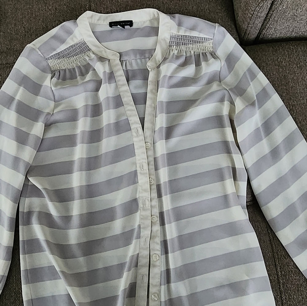 Stripe Button Down Blouse